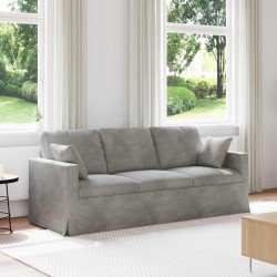 Canapé Gris clair 198 x 78 x 80 cm Velours 628574628574