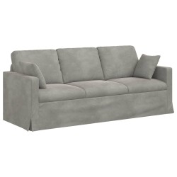 Canapé Gris clair 198 x 78 x 80 cm Velours 628574628574