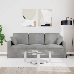 Canapé Gris clair 198 x 78 x 80 cm Velours 628574628574