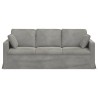 Canapé Gris clair 198 x 78 x 80 cm Velours 628574628574