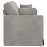 Canapé Gris clair 198 x 78 x 80 cm Velours 628574628574
