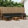 Ensemble de canapés d'extérieur 8 pcs Naturel et noir 628576628576