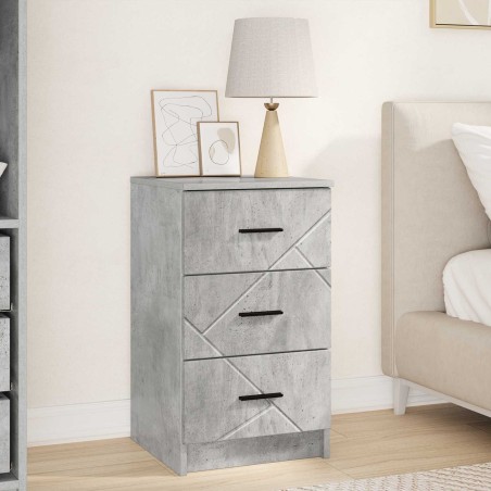 Cabinet de chevet Gris béton 38 x 38 x 66 cm Bois d'ingénierie 628588628588