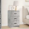 Cabinet de chevet Gris béton 38 x 38 x 66 cm Bois d'ingénierie 628588628588