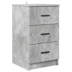 Cabinet de chevet Gris béton 38 x 38 x 66 cm Bois d'ingénierie 628588628588