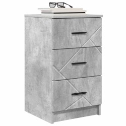 Cabinet de chevet Gris béton 38 x 38 x 66 cm Bois d'ingénierie 628588628588