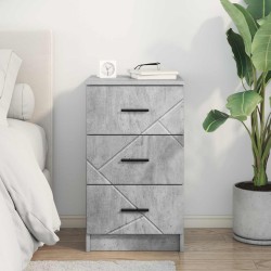 Cabinet de chevet Gris béton 38 x 38 x 66 cm Bois d'ingénierie 628588628588