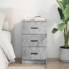 Cabinet de chevet Gris béton 38 x 38 x 66 cm Bois d'ingénierie 628588628588
