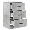 Cabinet de chevet Gris béton 38 x 38 x 66 cm Bois d'ingénierie 628588628588