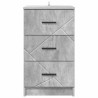 Cabinet de chevet Gris béton 38 x 38 x 66 cm Bois d'ingénierie 628588628588