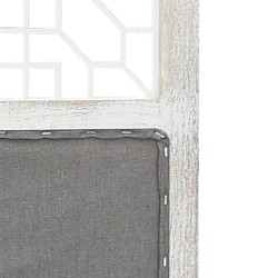 Cloison de séparation 6 panneaux Gris 210x165 cm Tissu 628593628593