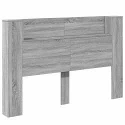 Cabinet de Tête de Lit avec LED Gris Sonoma Bois d'ingénierie 628595628595