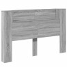 Cabinet de Tête de Lit avec LED Gris Sonoma Bois d'ingénierie 628595628595