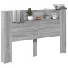 Cabinet de Tête de Lit avec LED Gris Sonoma Bois d'ingénierie 628595628595