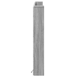 Cabinet de Tête de Lit avec LED Gris Sonoma Bois d'ingénierie 628595628595