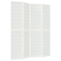 Cloison de séparation pliable 4 panneaux 160x170 cm Blanc 628598628598
