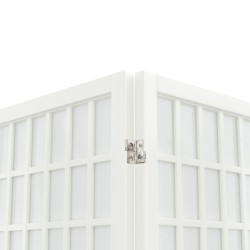 Cloison de séparation pliable 4 panneaux 160x170 cm Blanc 628598628598