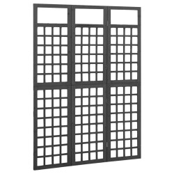 Cloison de séparation à 3 panneaux Bois de pin Noir 121x180 cm 628599628599