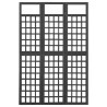 Cloison de séparation à 3 panneaux Bois de pin Noir 121x180 cm 628599628599