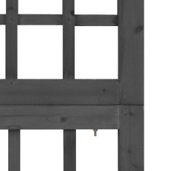 Cloison de séparation à 3 panneaux Bois de pin Noir 121x180 cm 628599628599