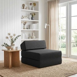 Canapé-lit pliable Noir 60 x 70 x 41 cm Tissu 628601628601