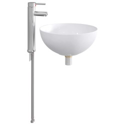 Lavabo de salle de bains Chrome 35,5 x 35,5 x 14,5 cm métal 628612628612
