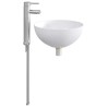 Lavabo de salle de bains Chrome 35,5 x 35,5 x 14,5 cm métal 628612628612