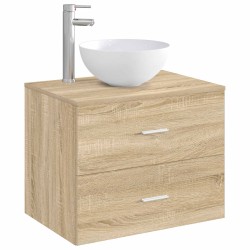 Lavabo de salle de bains Chrome 35,5 x 35,5 x 14,5 cm métal 628612628612