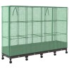 Jardinière de jardin avec couverture de serre et roues 4 pc PP 628613628613
