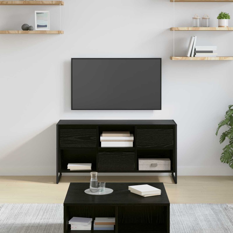 Meuble TV Chêne noir 100 x 36 x 49,5 cm Bois d'ingénierie 628614628614