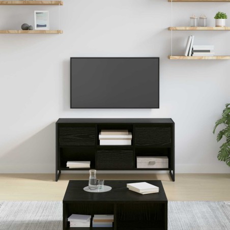 Meuble TV Chêne noir 100 x 36 x 49,5 cm Bois d'ingénierie 628614628614