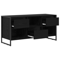 Meuble TV Chêne noir 100 x 36 x 49,5 cm Bois d'ingénierie 628614628614