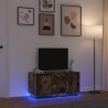 Meuble TV avec lumières LED chêne fumé 100x41x50 cm 628616628616