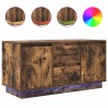 Meuble TV avec lumières LED chêne fumé 100x41x50 cm 628616628616