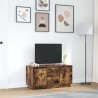 Meuble TV avec lumières LED chêne fumé 100x41x50 cm 628616628616