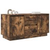 Meuble TV avec lumières LED chêne fumé 100x41x50 cm 628616628616