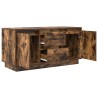 Meuble TV avec lumières LED chêne fumé 100x41x50 cm 628616628616