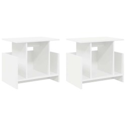 Meuble TV 2 pcs Blanc 50 x 35 x 45 cm Bois d'ingénierie 628617628617