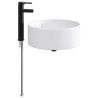Lavabo de salle de bains Noir Mat 40,5 x 40,5 x 15,5 cm métal 628618628618