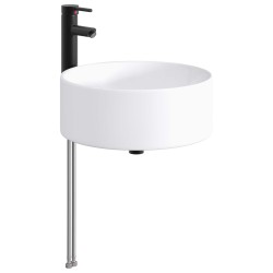 Lavabo de salle de bains Noir Mat 40,5 x 40,5 x 15,5 cm métal 628618628618