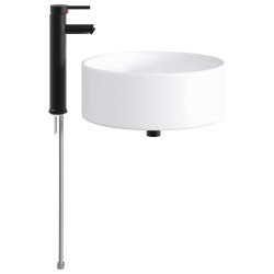 Lavabo de salle de bains Noir Mat 40,5 x 40,5 x 15,5 cm métal 628618628618