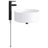 Lavabo de salle de bains Noir Mat 40,5 x 40,5 x 15,5 cm métal 628618628618
