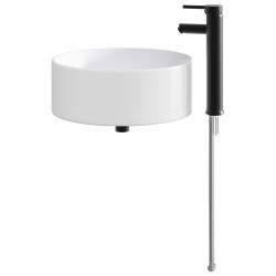 Lavabo de salle de bains Noir Mat 40,5 x 40,5 x 15,5 cm métal 628618628618
