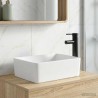 Lavabo de salle de bains Noir Mat 40,5 x 30,5 x 13 cm métal 628619628619