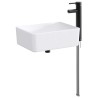 Lavabo de salle de bains Noir Mat 40,5 x 30,5 x 13 cm métal 628619628619