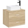 Lavabo de salle de bains Noir Mat 40,5 x 30,5 x 13 cm métal 628619628619
