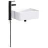 Lavabo de salle de bains Noir Mat 40,5 x 30,5 x 13 cm métal 628619628619