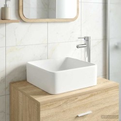 Lavabo de salle de bains Chrome 36,5 x 36,5 x 13 cm métal 628621628621