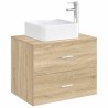 Lavabo de salle de bains Chrome 36,5 x 36,5 x 13 cm métal 628621628621