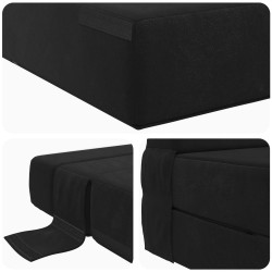 Canapé-lit pliable Noir 70 x 80 x 60 cm Tissu 628624628624